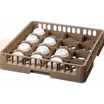 Čistič myček Koš na sklenice, 16 přihrádek, 500x500x100 mm | BARTSCHER, 5316