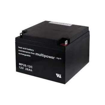 Záložní baterie Akumulátor MP26-12C cyklický provoz - Powery 12V 26Ah