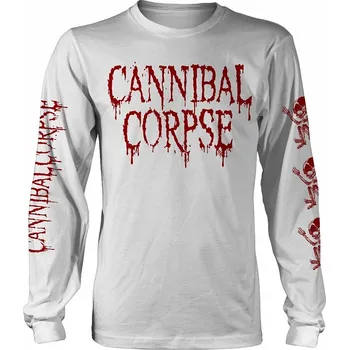 Pánská móda Cannibal Corpse tričko dlouhý rukáv, Butchered At Birth White, pánské L