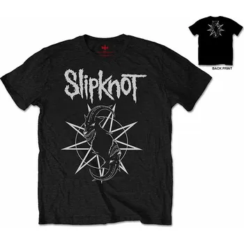 Pánské tričko Slipknot tričko, Goat Star Logo with Back Printing, pánské S