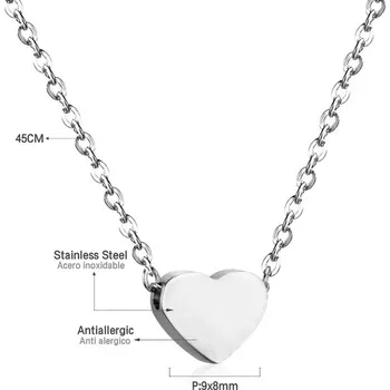 Náhrdelník Dvojitý náhrdelník z nerezové oceli - 93S srdce