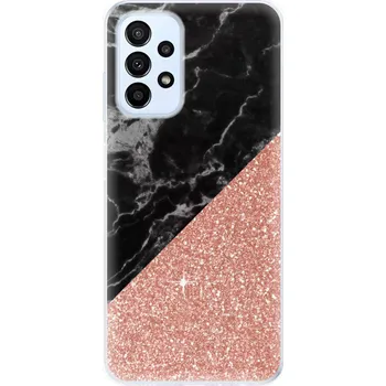 Pouzdro na mobilní telefon Odolné silikonové pouzdro iSaprio - Rose and Black Marble - Samsung Galaxy A23 / A23 5G