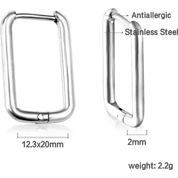 Náušnice Nerezové náušnice geometrických tvarů - 194S