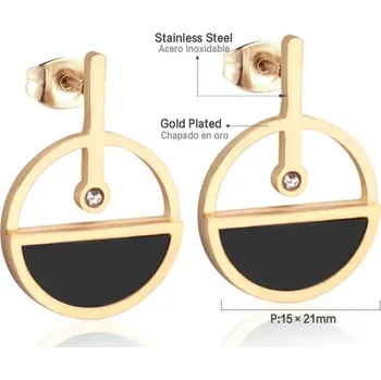 Náušnice Dlouhé visací náušnice z nerezové oceli - 151G