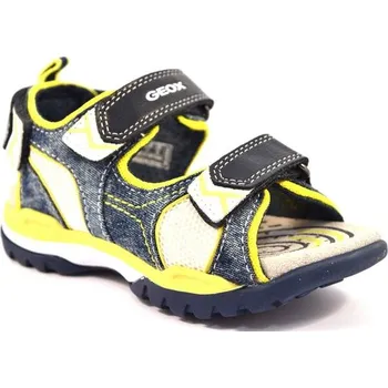 Chlapecké sandály GEOX sandály J BOREALIS BOY DENIM NAVY/LIME - 27