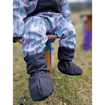 Chlapecké kalhoty Yháček Softshellové kalhoty Yháček, jarní, Zajíčci na šedé Velikost: 116