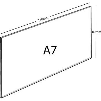 Plexi kapsa A7 na šířku A7 - 80 x 110 mm - 1 ks