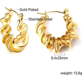 Náušnice Luxusní náušnice ve zlaté barvě - 160G