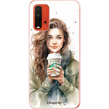 Odolné silikonové pouzdro iSaprio - Girl with latte - Xiaomi Redmi 9T