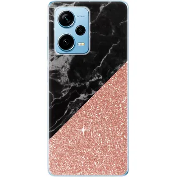 Pouzdro na mobilní telefon Odolné silikonové pouzdro iSaprio - Rose and Black Marble - Xiaomi Redmi Note 12 Pro 5G / Poco X5 Pro 5G
