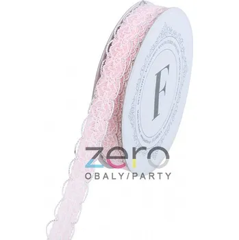 Stuha Stuha tkaná 1,5 cm x 10 m - růžová se stříbrným