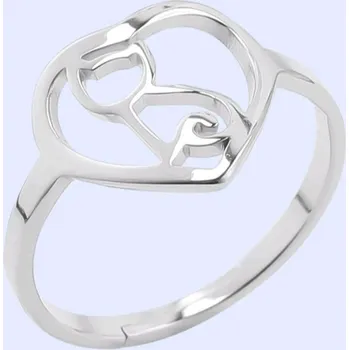 Prsten Prsten z chirurgické oceli č.25, stříbrné barvy
