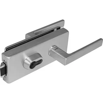 Dveřní kování TI - ZÁMEK na sklo s klikou SONIA 4015 - PZ kování na sklo PZ otvor OCS - Chrom broušený (96)