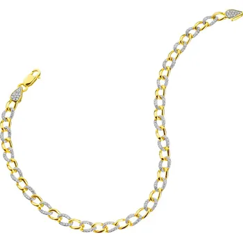 Náramek Zlatý náramek s diamanty - 19 cm - 0,75 ct - ryzost 585 - 160.533