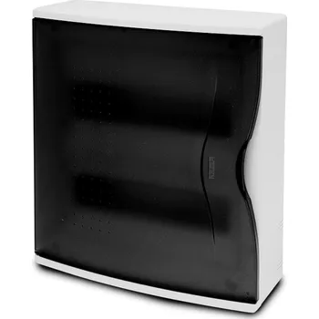 Rozvaděč FAMATEL Rozvodnice NUOVA 3624 IP40, 24mod., na omítku, průhl. dveře, 350x310x110mm 3624