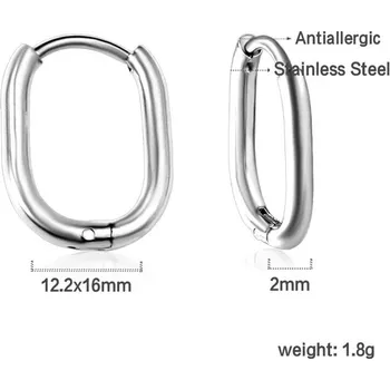 Náušnice Nerezové náušnice geometrických tvarů - 193S