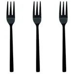 Vialli Design Piano dezertní vidlička 3 ks černá