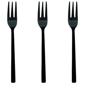 Příbor Vialli Design Piano dezertní vidlička 3 ks černá
