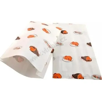 Jednorázové nádobí Termosáček papírový 1/2 na kuře 2vrstvý (100ks)