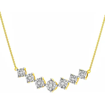 Náhrdelník Náhrdelník ze žlutého a bílého zlata s brilianty - 0,39 ct - ryzost 585 - 110.169