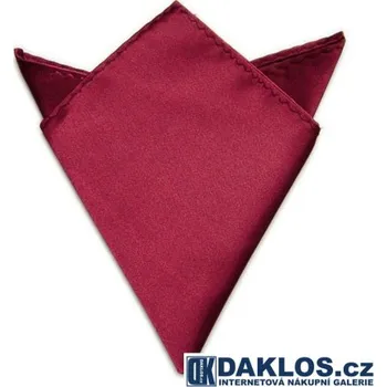 Látkový kapesník Společenský kapesníček / kapesník do saka - bordový / vínově tmavě červený