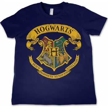 Karnevalový kostým Harry Potter tričko, Hogwarts Crest Navy, dětské XS velikost XS (4 roky)