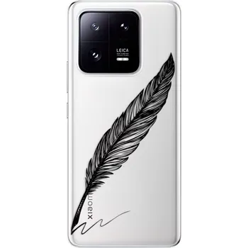 Pouzdro na mobilní telefon Odolné silikonové pouzdro iSaprio - Writing By Feather - black - Xiaomi 13 Pro
