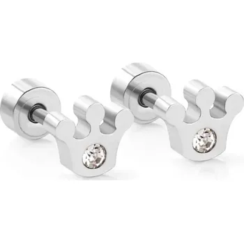 Náušnice Dětské náušnice z chirurgické oceli ve stříbrné barvě - EA614602S