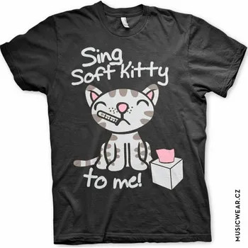 Pánské tričko Big Bang Theory tričko, Sing Soft Kitty To Me, pánské S