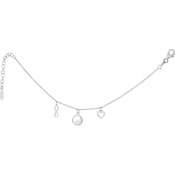 Náramek Stříbrný náramek - jin a jang, srdce, nekonečno - AP533-9770