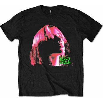 Pánská móda Billie Eilish tričko, Neon Shadow Pink Black, pánské XXL