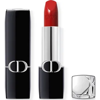 Přípravek na rty Dior Rouge Dior Satin dlouhotrvající rtěnka - hydratační květinová péče o rty - 769 Rouge Ardent 3,5 g