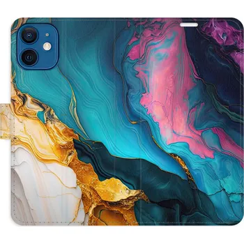 Pouzdro na mobilní telefon Flipové pouzdro iSaprio - Color Marble 31 - iPhone 12 mini