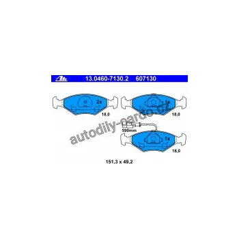 Brzdová destička Sada brzdových destiček ATE 13.0460-7130 (AT 607130)