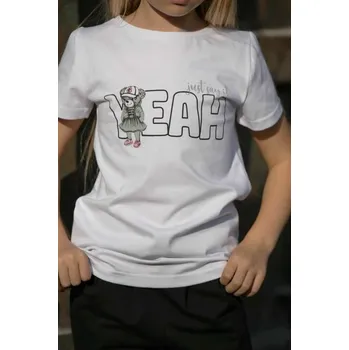 Dívčí oblečení Dětské tričko BEAR WHITE - 116/122