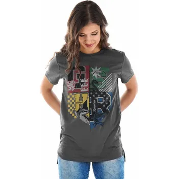 Dámské tričko Harry Potter tričko, Dorm Crest Dark Grey Girly, dámské XL