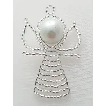 Anděl s křídly stříbrné barvy č.5