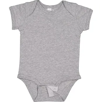 Kojenecký body Rabbit Skins Kojenecké body s krátkým rukávem 4424EU Heather Grey 24 months