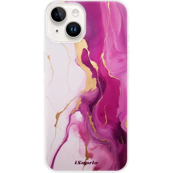 Odolné silikonové pouzdro iSaprio - Pink Gold Marble - iPhone 15