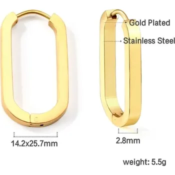 Náušnice Nerezové náušnice geometrických tvarů - 202G