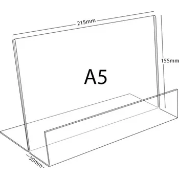 Plexi stojánek zásobník A5 na šířku (s přednosem) A5 - PX-ZT-Š - 1 ks