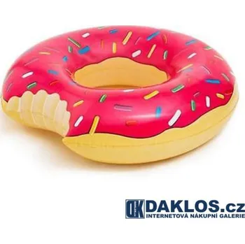 Nafukovací nakousnutý donut / americká kobliha Kávová 60 cm