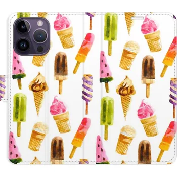 Pouzdro na mobilní telefon Flipové pouzdro iSaprio - Ice Cream Pattern - iPhone 14 Pro Max