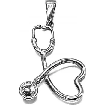Přívěsek Ocelový přívěsek - Stetoskop, fonendoskop