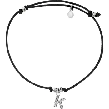 Náramek Náramek se zirkony a prvky ze stříbra - písmeno K - AP532-5439