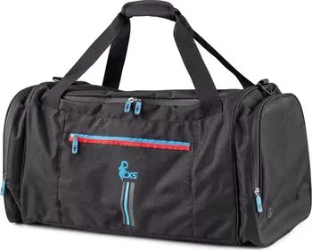 Sportovní taška CXS Leonis 60 x 30 x 30 cm černá/modro-červené doplňky