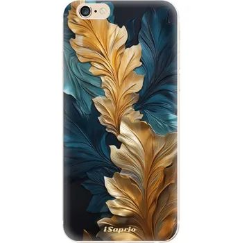 Pouzdro na mobilní telefon Odolné silikonové pouzdro iSaprio - GoldBlue Leaves 02 - iPhone 6/6S
