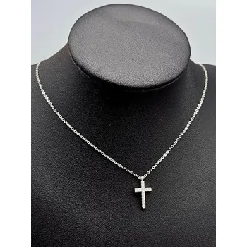 Náhrdelník Ocelový náhrdelník - Jemný zdobený kříž