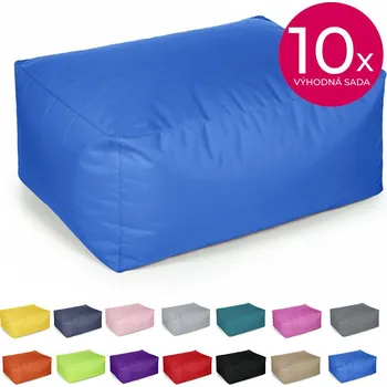 Sedací pytel Sedací taburet KOSTKA sada 10 kusů