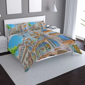 Povlečení Saténové povlečení Barcelona Gaudi Casa Batllo 2 - Sablio - 140x220 / 90x70